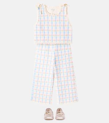 Zora knitted floral cotton-blend vest | Bebe Organic