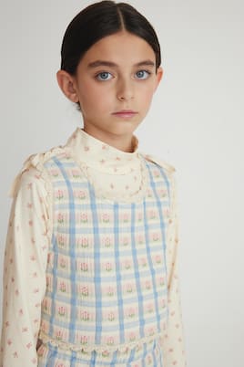 Zora knitted floral cotton-blend vest | Bebe Organic