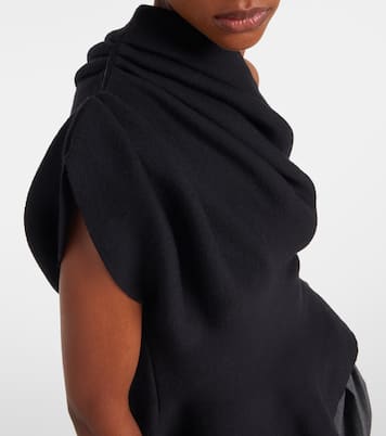 Aimee one-shoulder wool-blend top | Khaite