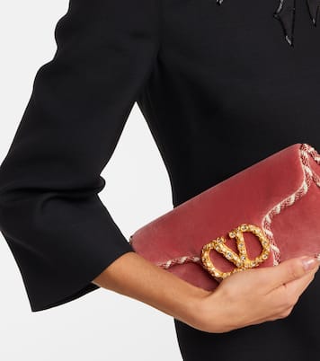 Robe midi brodée en laine et soie | Valentino