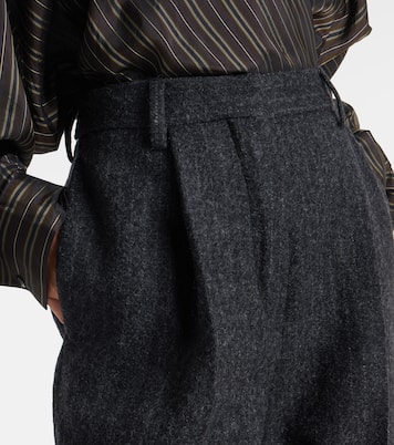 Pantalones anchos de lana con raya diplomática | Dries Van Noten