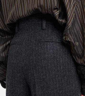 Pantalones anchos de lana con raya diplomática | Dries Van Noten