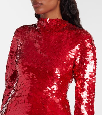 فستان قصير من الجيرسيه مزين بالترتر Terfrite  | Sportmax