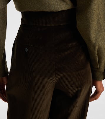 Weite High-Rise-Hose aus Baumwoll-Cord | Max Mara