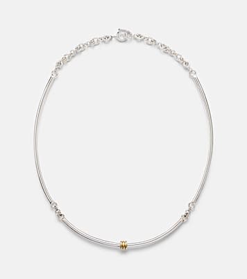 Helio Tria sterling silver and 18kt gold necklace | Spinelli Kilcollin