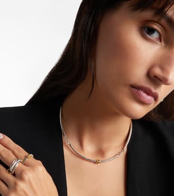 Helio Tria sterling silver and 18kt gold necklace | Spinelli Kilcollin