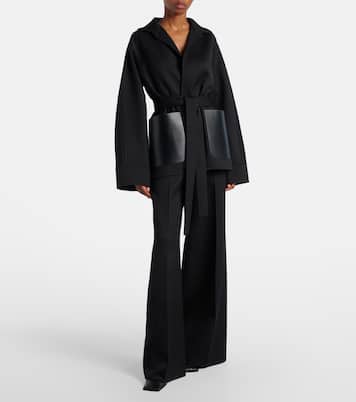 Hose aus Schurwolle mit Leder | Alaïa