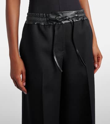 Hose aus Schurwolle mit Leder | Alaïa