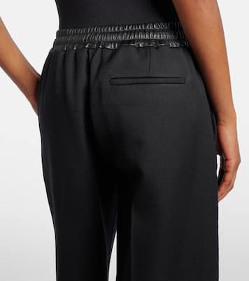 Hose aus Schurwolle mit Leder | Alaïa
