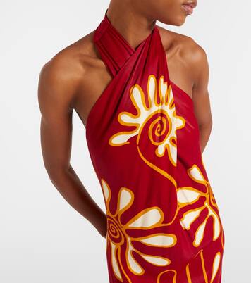 Oliviera printed halterneck maxi dress | Cala de la Cruz