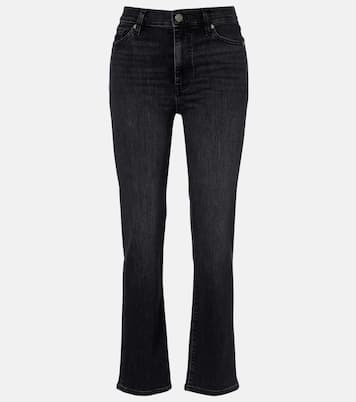 Le Sleek cropped high-rise straight jeans | Frame