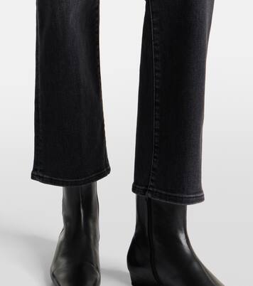 Le Sleek cropped high-rise straight jeans | Frame