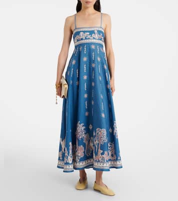 Maxikleid Acacia aus Leinen | Alémais