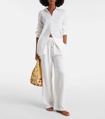 Krissy cotton wide-leg pants | Melissa Odabash