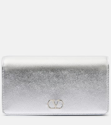 Clutch VLogo Mini aus Metallic-Leder | Valentino Garavani