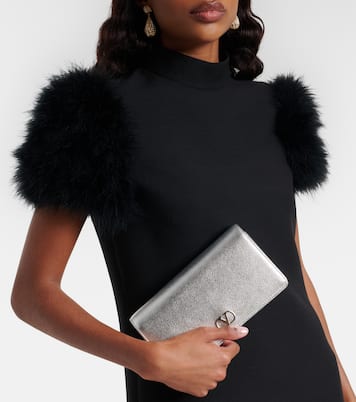 Clutch VLogo Mini aus Metallic-Leder | Valentino Garavani