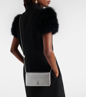 Clutch VLogo Mini aus Metallic-Leder | Valentino Garavani
