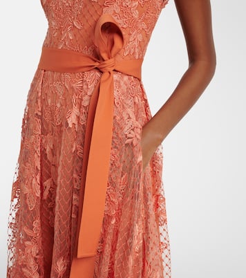 Embroidered lace and tulle cocktail dress | Elie Saab