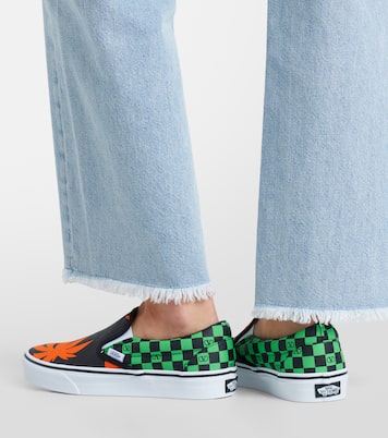 x Vans VLogo printed canvas slip-on sneakers | Valentino Garavani