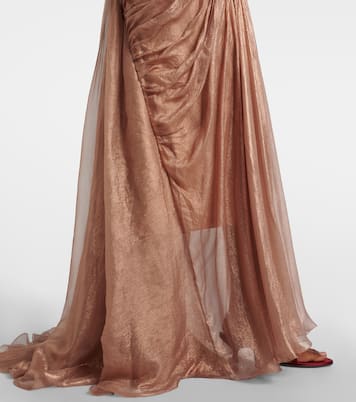 Victoria gathered silk muslin gown | Maria Lucia Hohan
