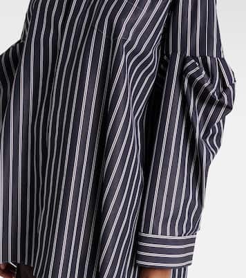 Striped oversized cotton-blend shirt | Sacai