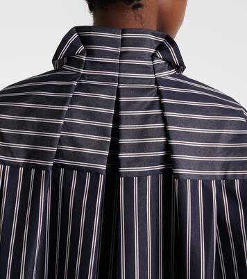 Striped oversized cotton-blend shirt | Sacai