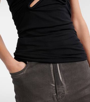 Cutout ruched strapless top | Rick Owens