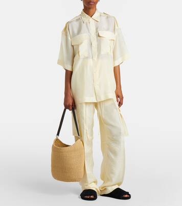 Small Slope Sling woven shoulder bag | Phoebe Philo