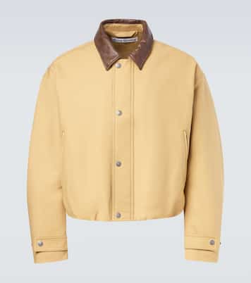 Blouson aus Baumwollsatin mit Leder | Acne Studios