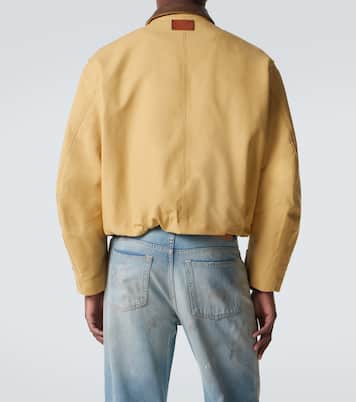 Blouson aus Baumwollsatin mit Leder | Acne Studios