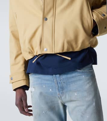 Blouson aus Baumwollsatin mit Leder | Acne Studios