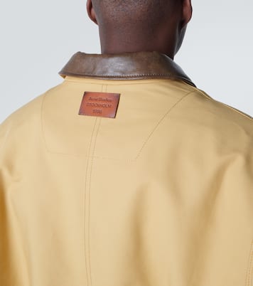Blouson aus Baumwollsatin mit Leder | Acne Studios