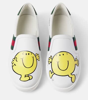 x Mr. Men Little Miss leather slip-on sneakers | Gucci Kids