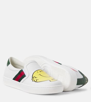 x Mr. Men Little Miss leather slip-on sneakers | Gucci Kids