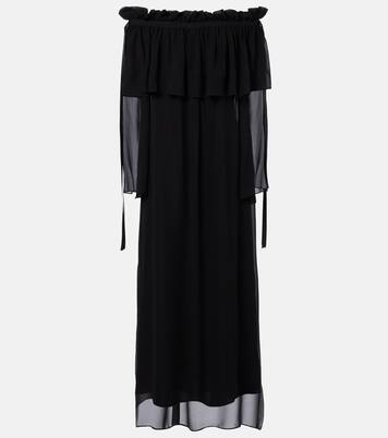 Off-Shoulder-Maxikleid aus Seide | Nina Ricci