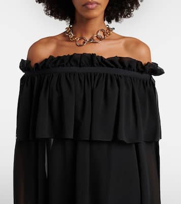 Off-Shoulder-Maxikleid aus Seide | Nina Ricci