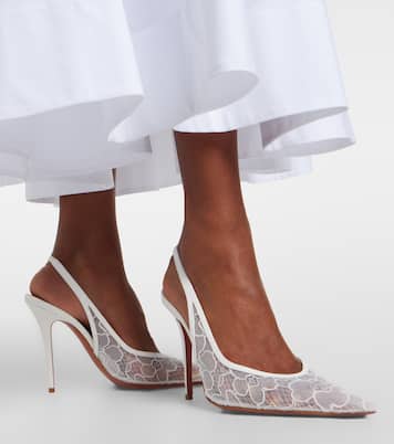 Anok lace slingback pumps | Amina Muaddi