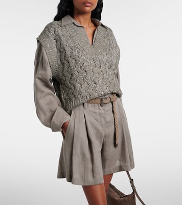Sequined sweater vest | Brunello Cucinelli