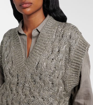 Sequined sweater vest | Brunello Cucinelli