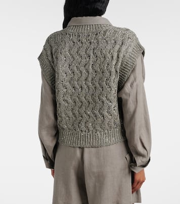Sequined sweater vest | Brunello Cucinelli