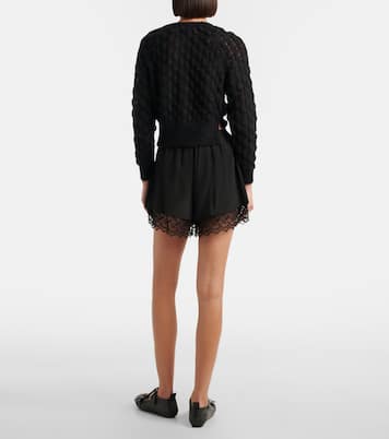 Shorts aus Satin mit Spitze | Simone Rocha