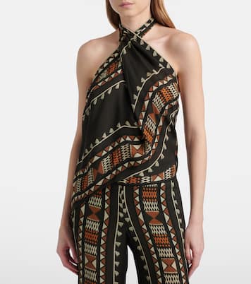 Bedrucktes Top aus Seiden-Georgette | Johanna Ortiz