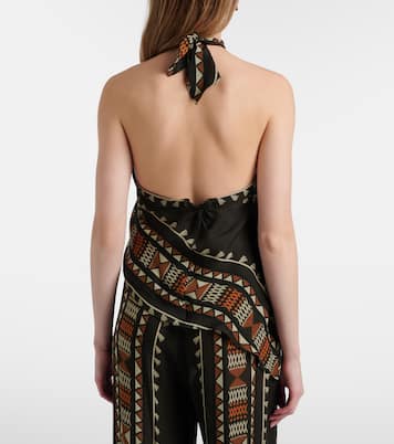 Bedrucktes Top aus Seiden-Georgette | Johanna Ortiz