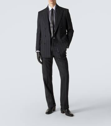 Striped wool straight pants | Tom Ford