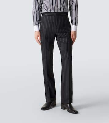 Striped wool straight pants | Tom Ford