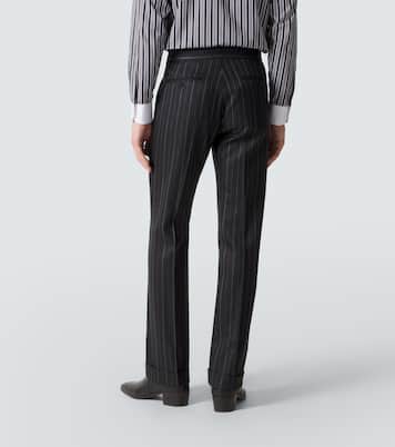 Striped wool straight pants | Tom Ford