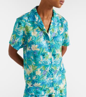 Floral cotton-blend bowling shirt | Chloé