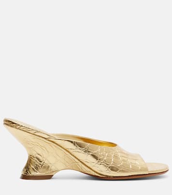 메탈릭 레더 샌들 | Dries Van Noten