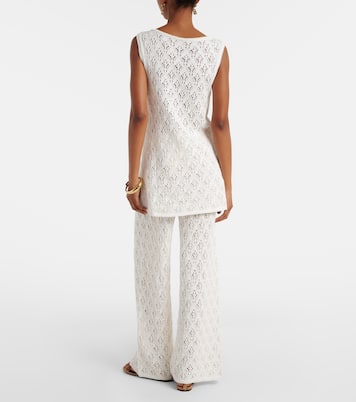 Fio pointelle cotton wide-leg pants | Faithfull