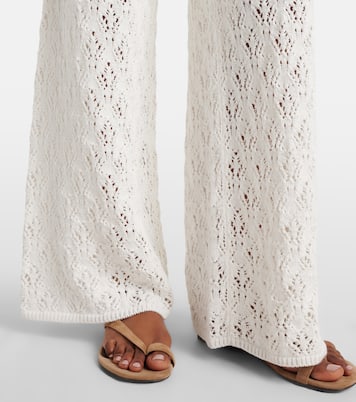 Fio pointelle cotton wide-leg pants | Faithfull